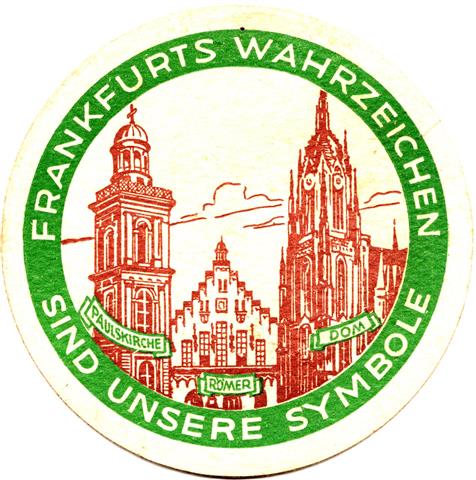 frankfurt f-he frankfurter brauhaus rund 4b (215-wahrzeichen-braungr�n) 